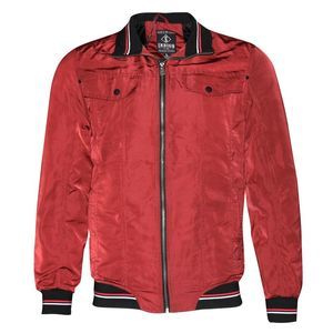 Mens Jacket Front Side Button Pockets Slim Fit MILJ-615 Brick